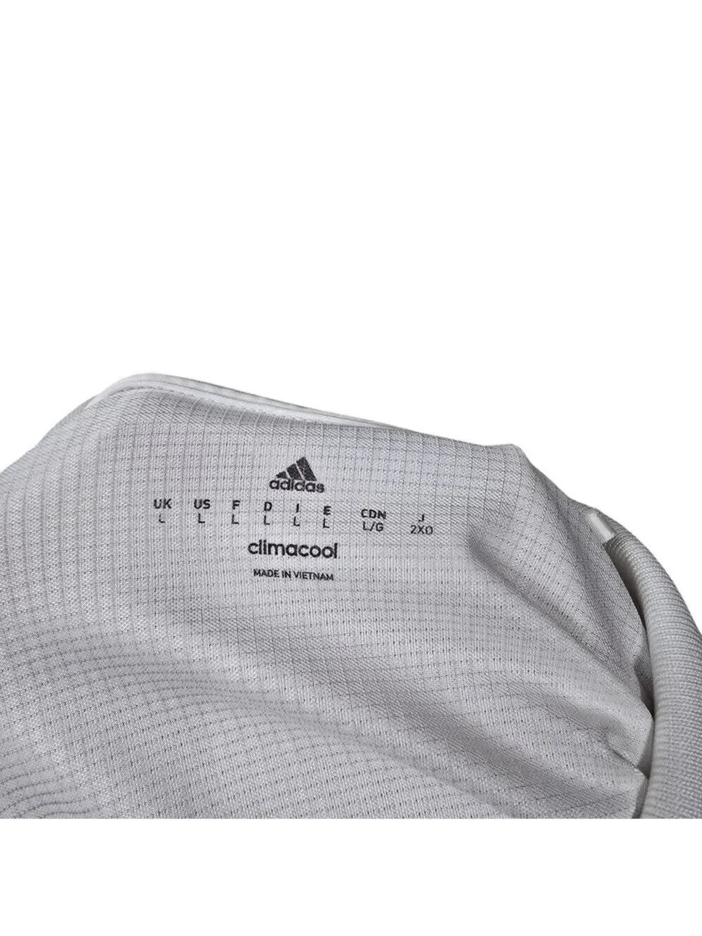 Adidas Climacool White Black Collar Polo Shirt L